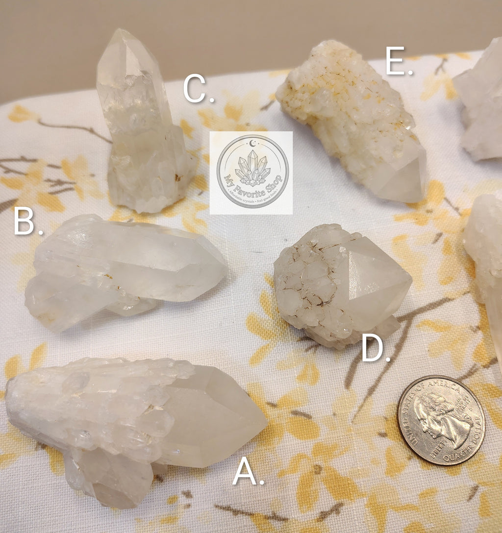 Raw Quartz Crystals & Clusters – Choose Your Exact Piece A–K