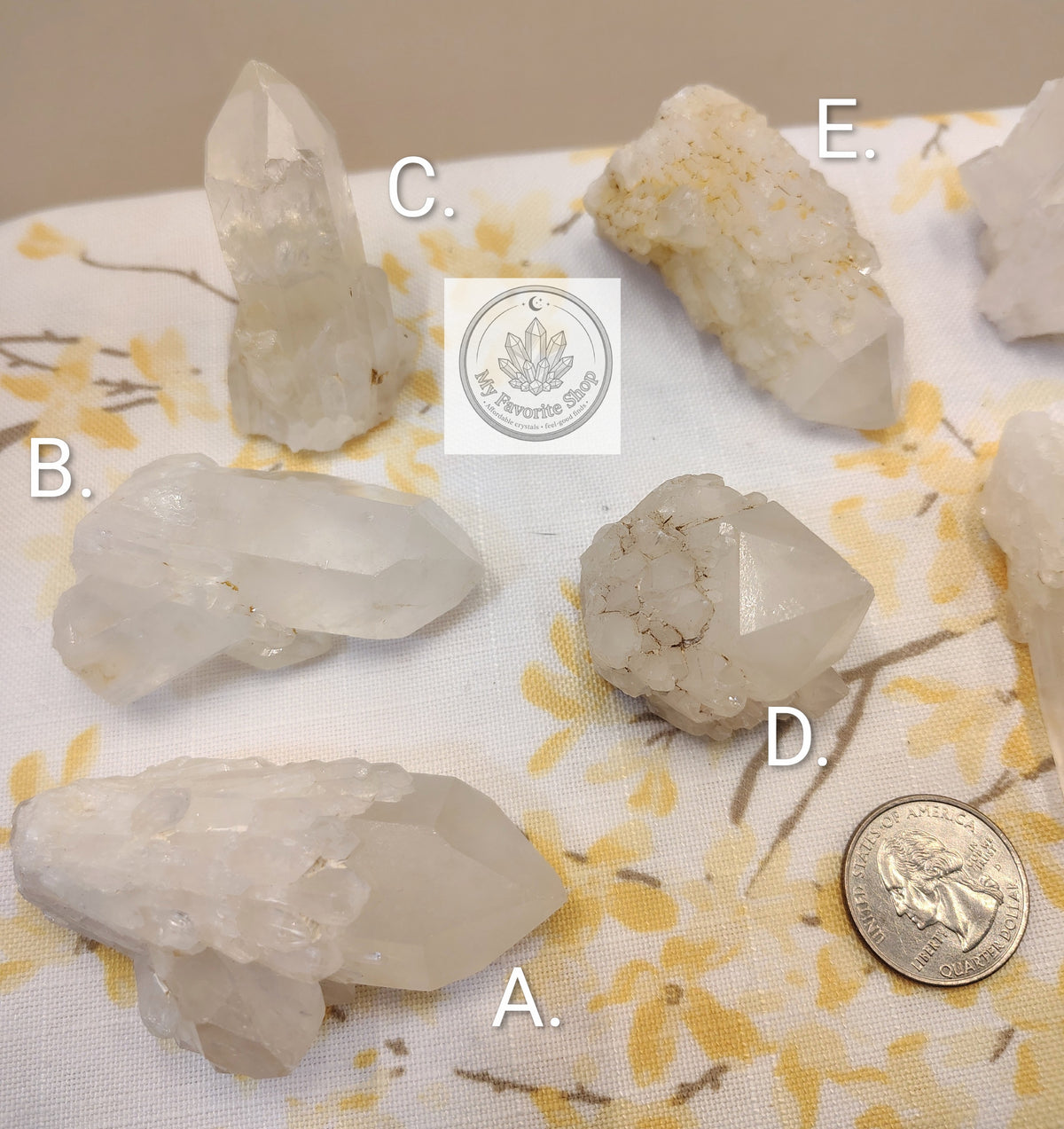 Raw Quartz Crystals & Clusters – Choose Your Exact Piece A–K