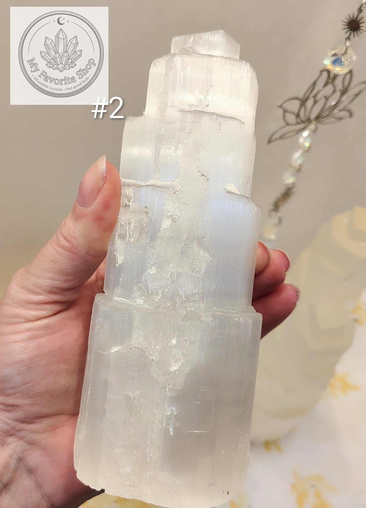 Selenite Tower | 15cm Satin Spar Skyscraper