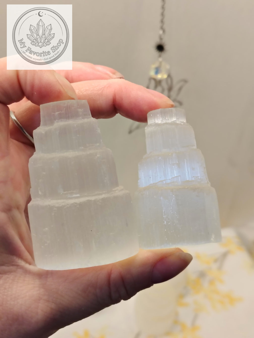 Mini Selenite Tower | 5cm Satin Spar Skyscraper