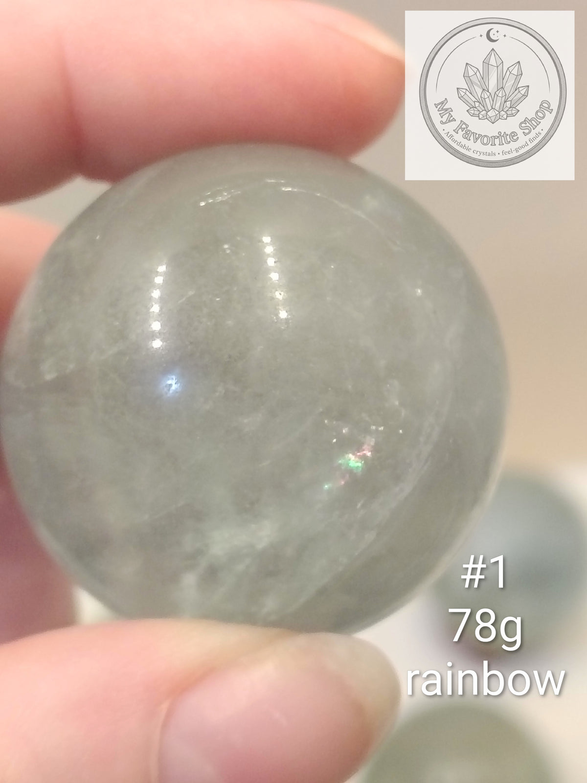 UV-Reactive Seafoam Green Fluorite Spheres