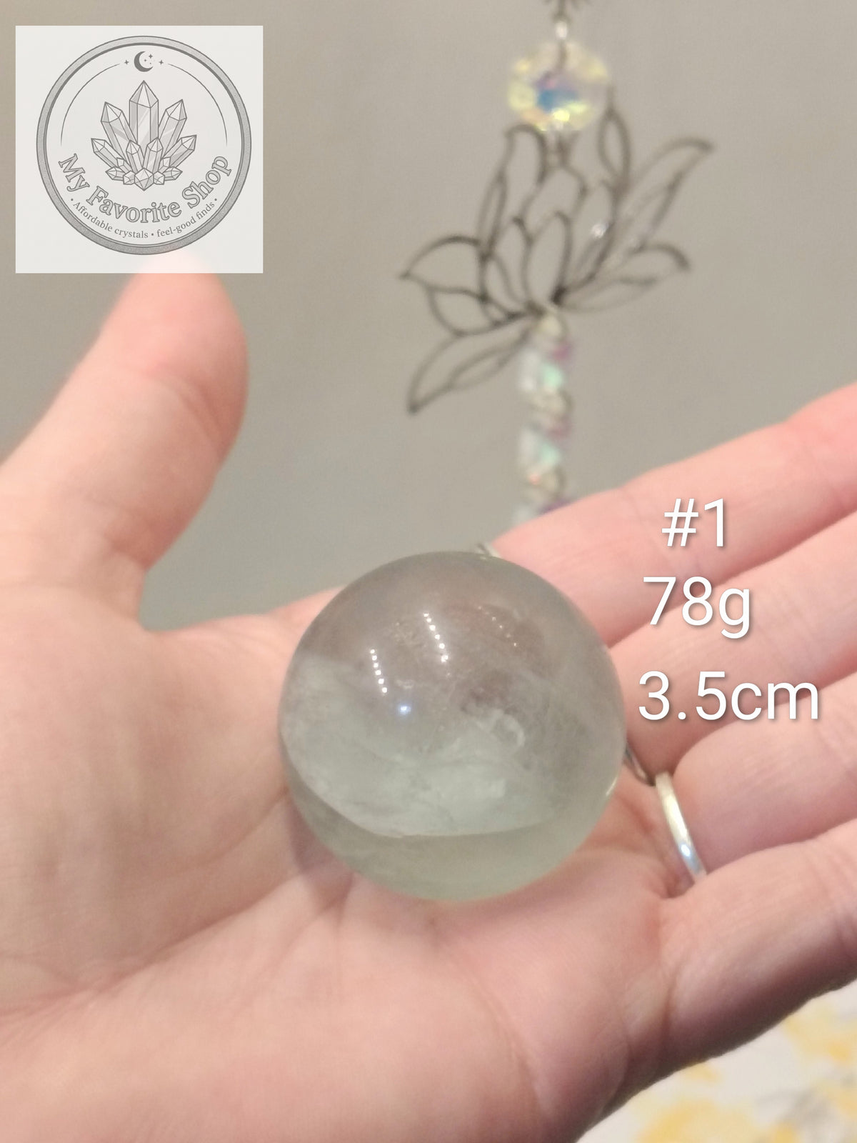 UV-Reactive Seafoam Green Fluorite Spheres