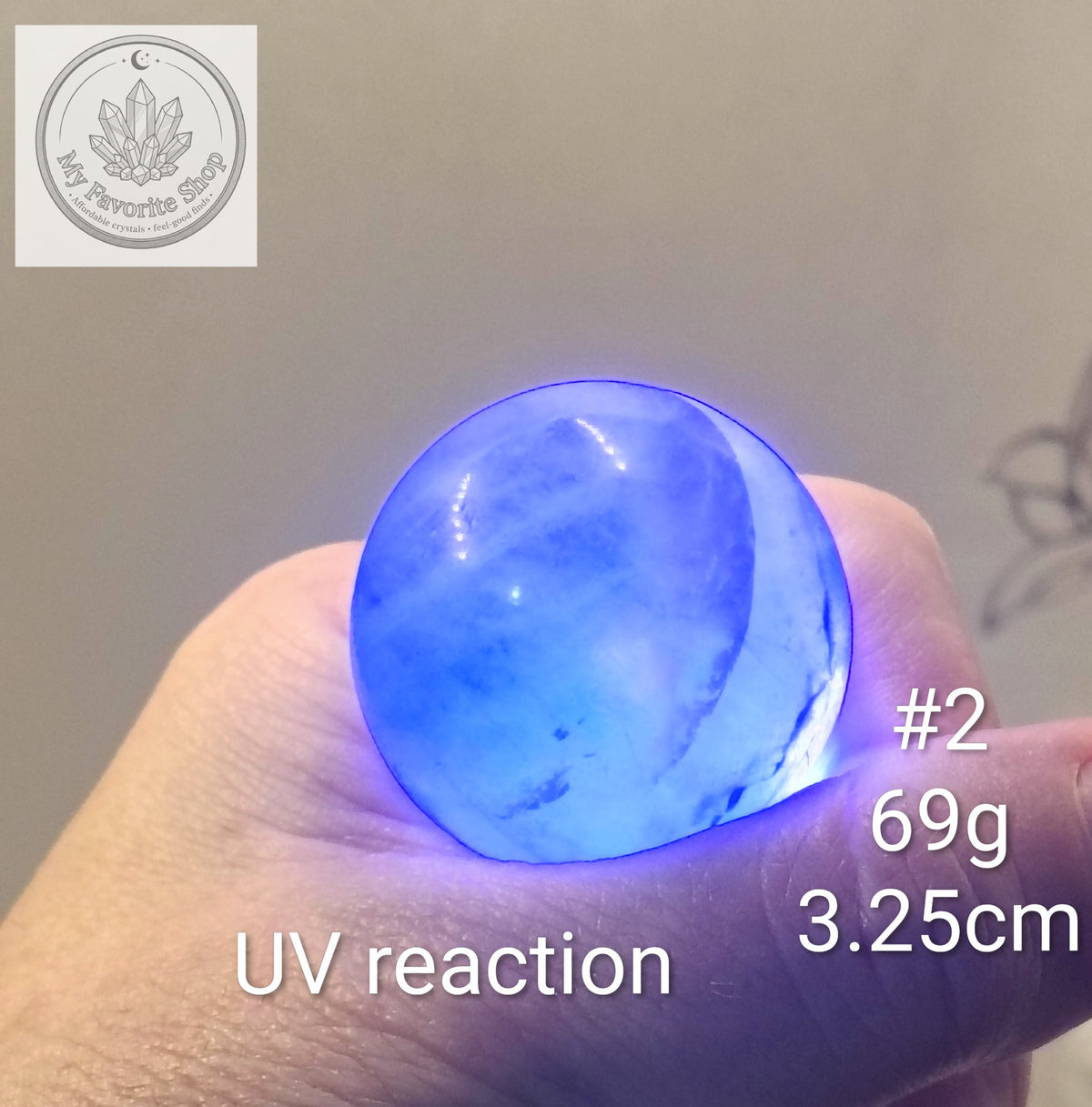 UV-Reactive Seafoam Green Fluorite Spheres