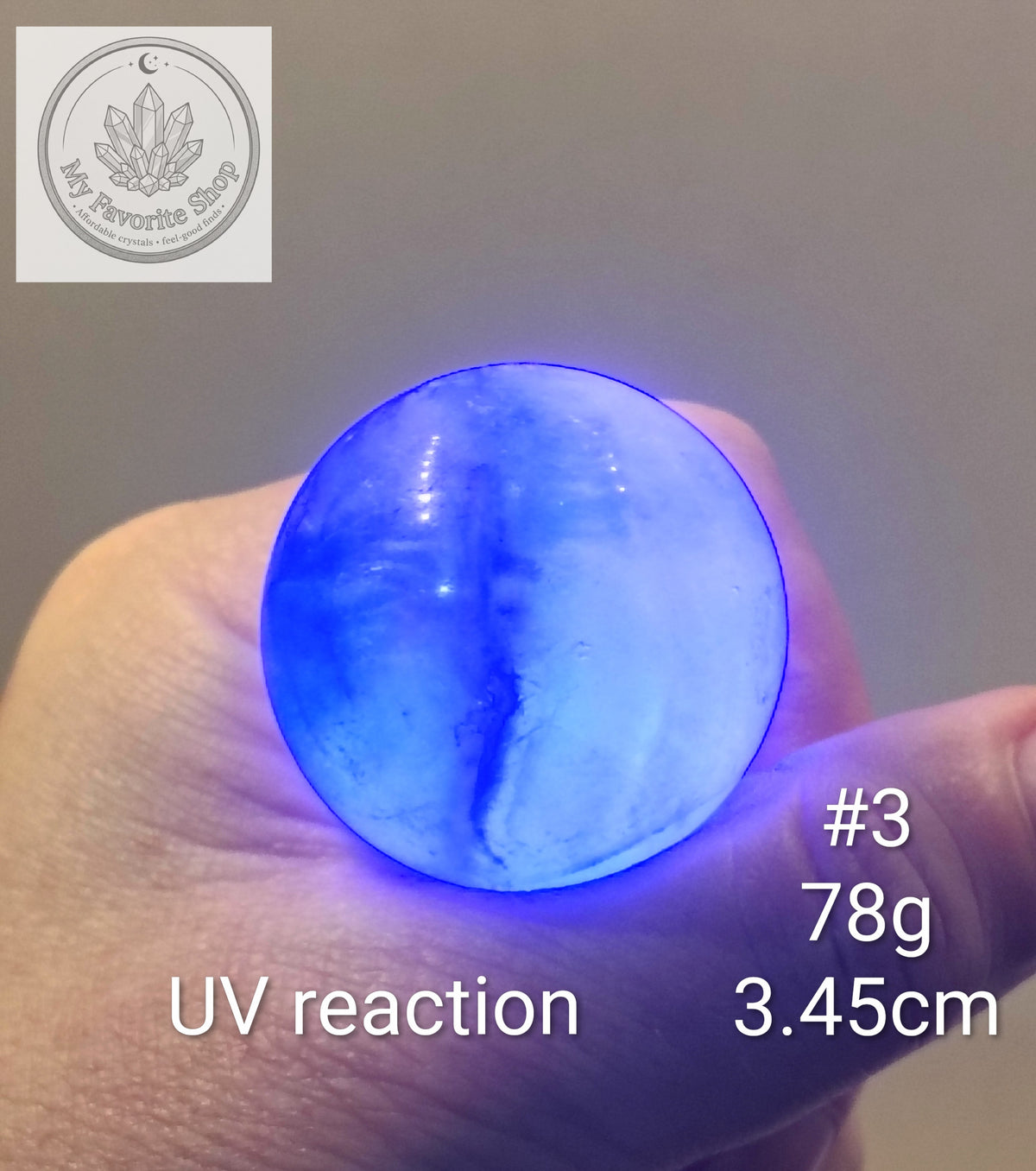 UV-Reactive Seafoam Green Fluorite Spheres