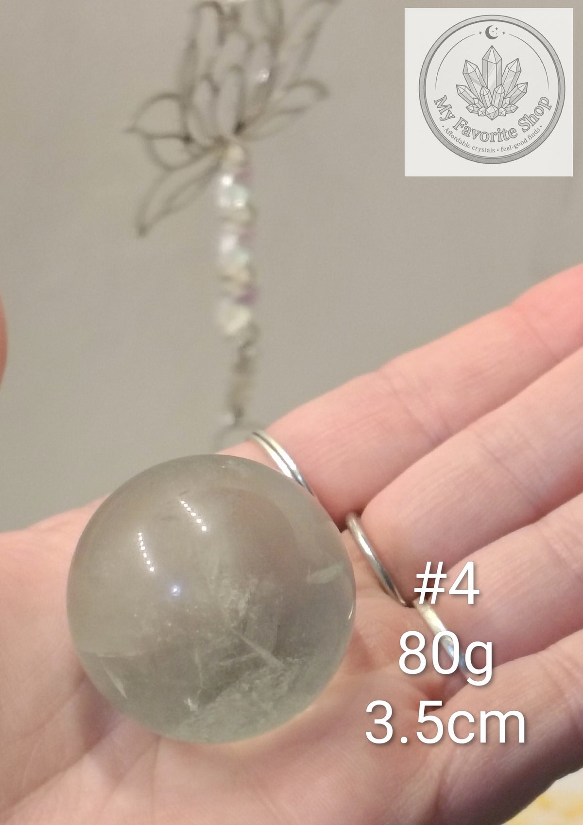 UV-Reactive Seafoam Green Fluorite Spheres