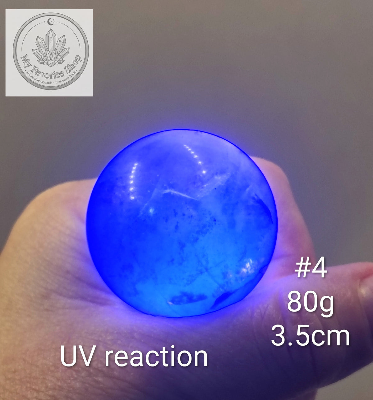 UV-Reactive Seafoam Green Fluorite Spheres