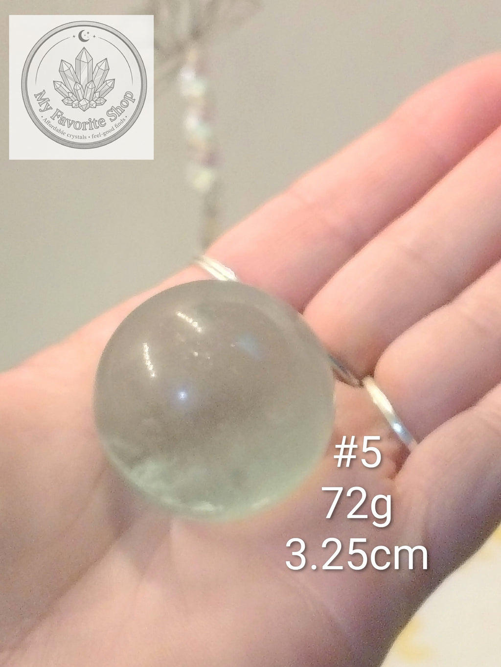 UV-Reactive Seafoam Green Fluorite Spheres