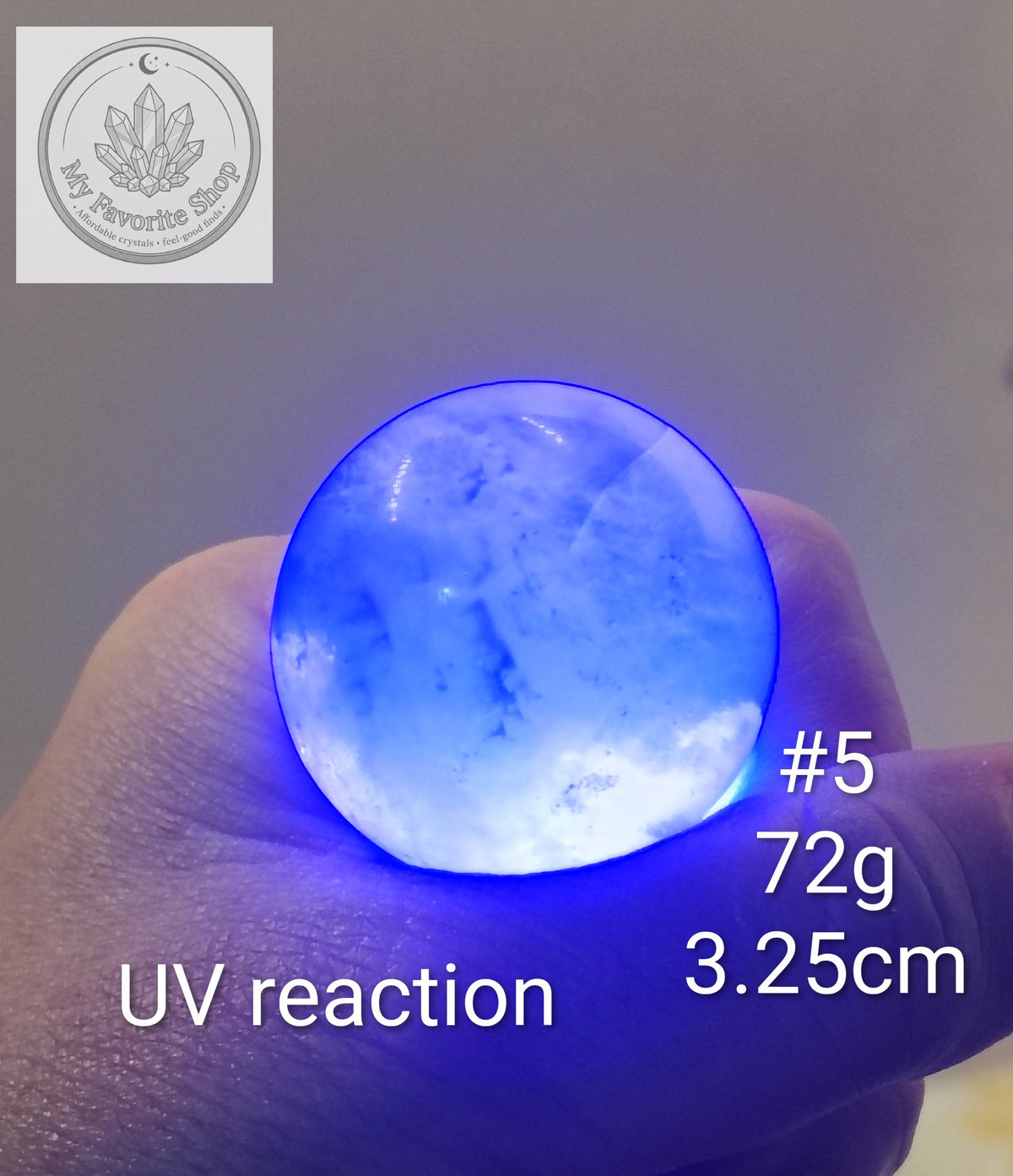UV-Reactive Seafoam Green Fluorite Spheres