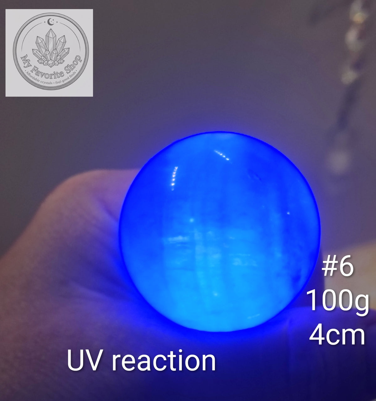 UV-Reactive Seafoam Green Fluorite Spheres