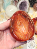 Hand-Carved Natural Carnelian Gemstone Bowls