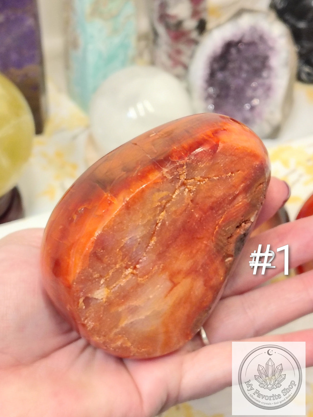 Hand-Carved Natural Carnelian Gemstone Bowls