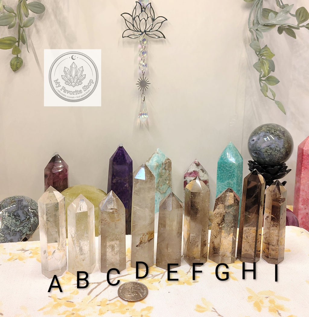 Smoky Quartz Point | Champagne to Deep Cocoa Polished Tower