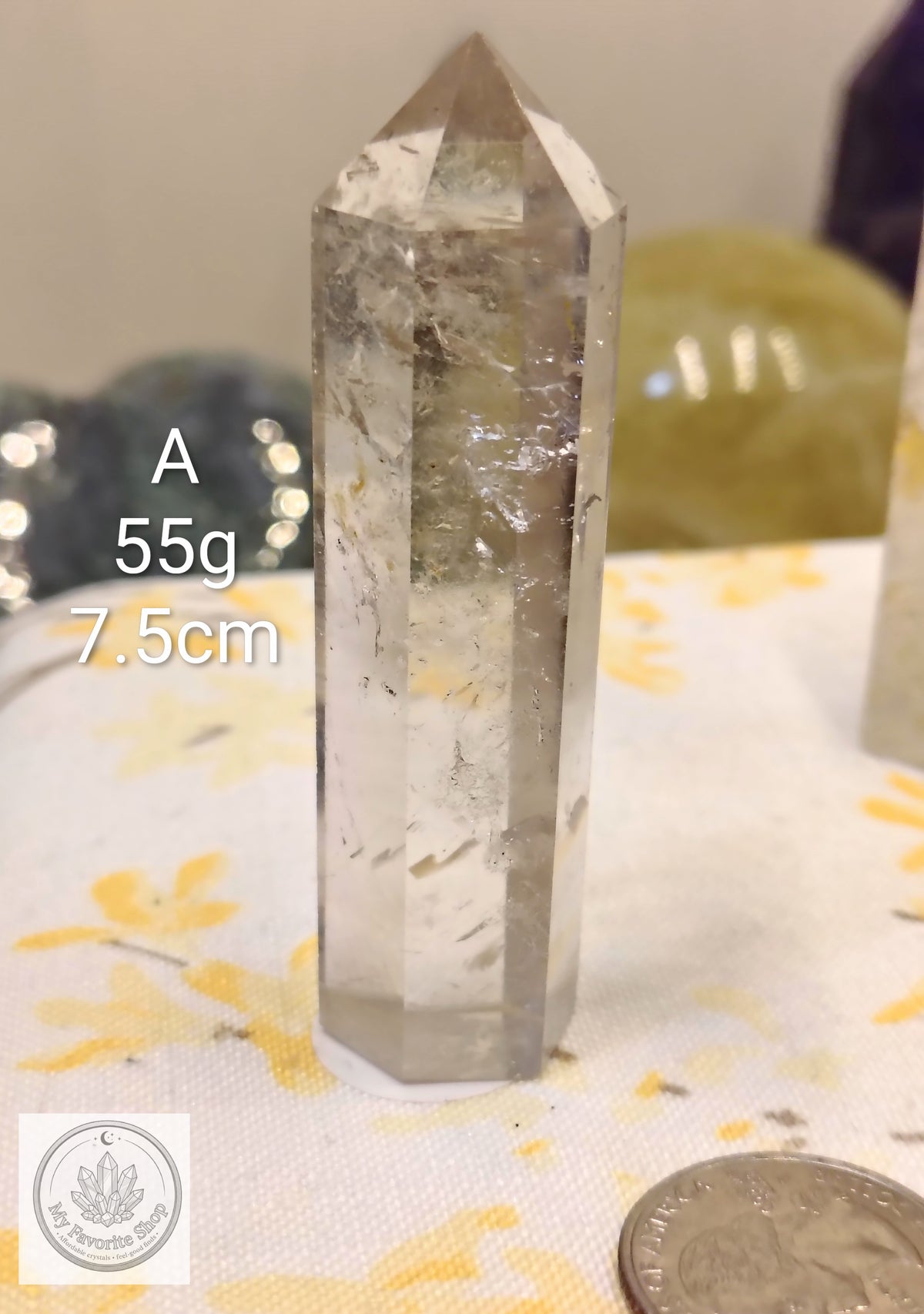 Smoky Quartz Point | Champagne to Deep Cocoa Polished Tower