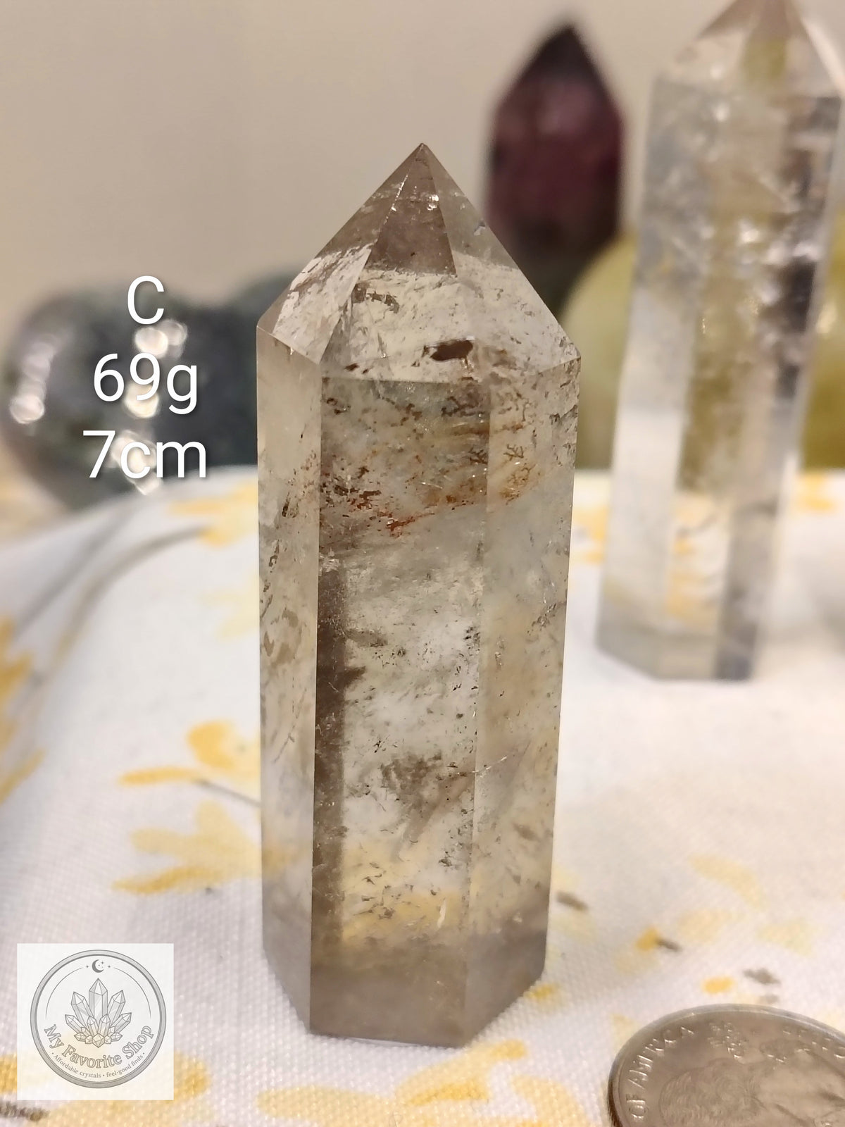 Smoky Quartz Point | Champagne to Deep Cocoa Polished Tower