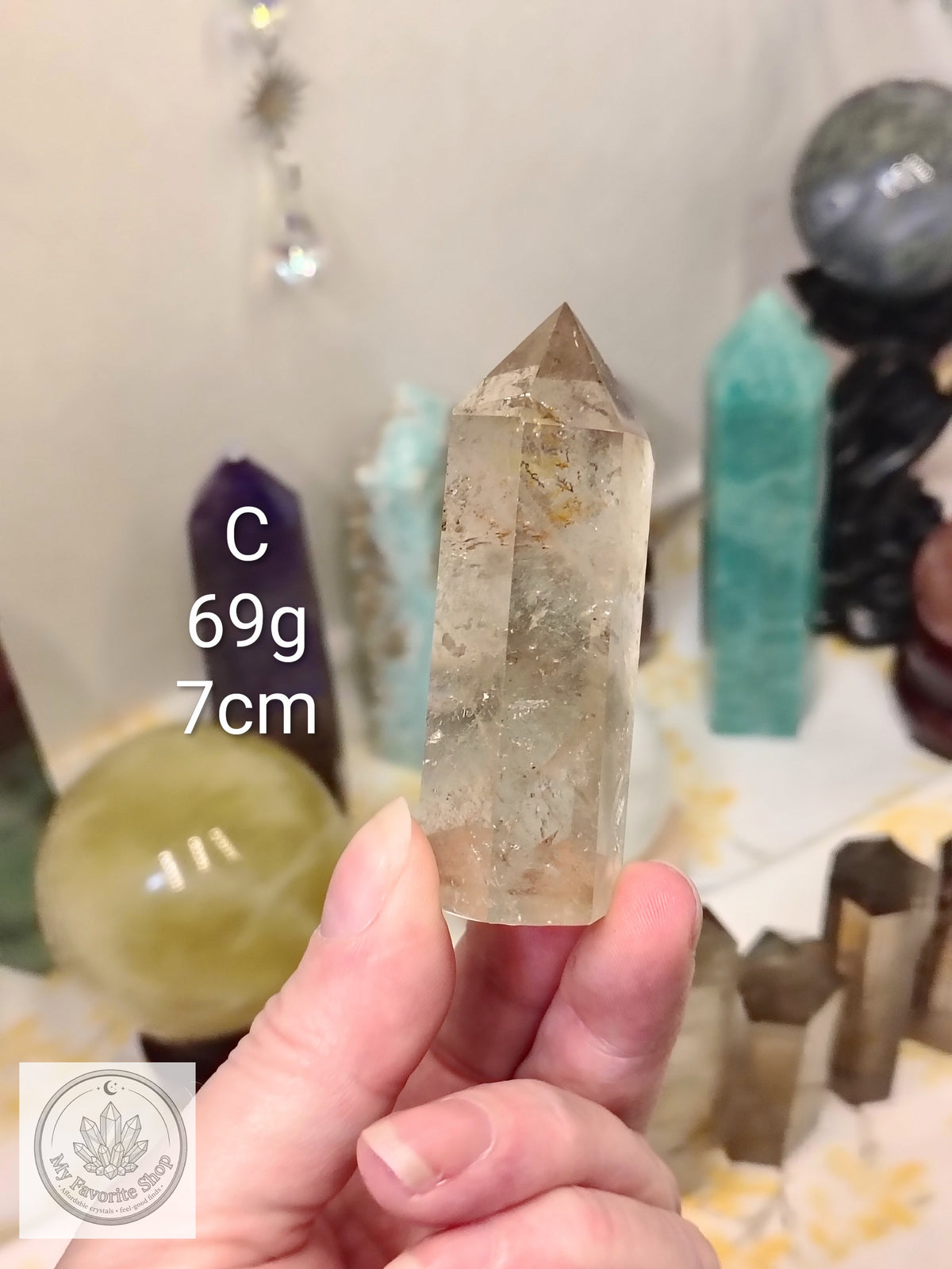 Smoky Quartz Point | Champagne to Deep Cocoa Polished Tower