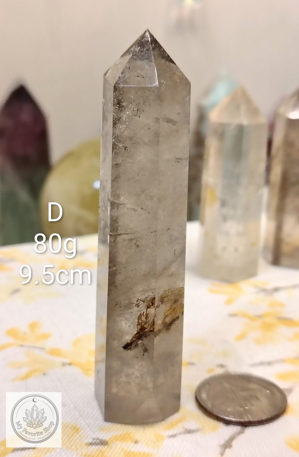 Smoky Quartz Point | Champagne to Deep Cocoa Polished Tower