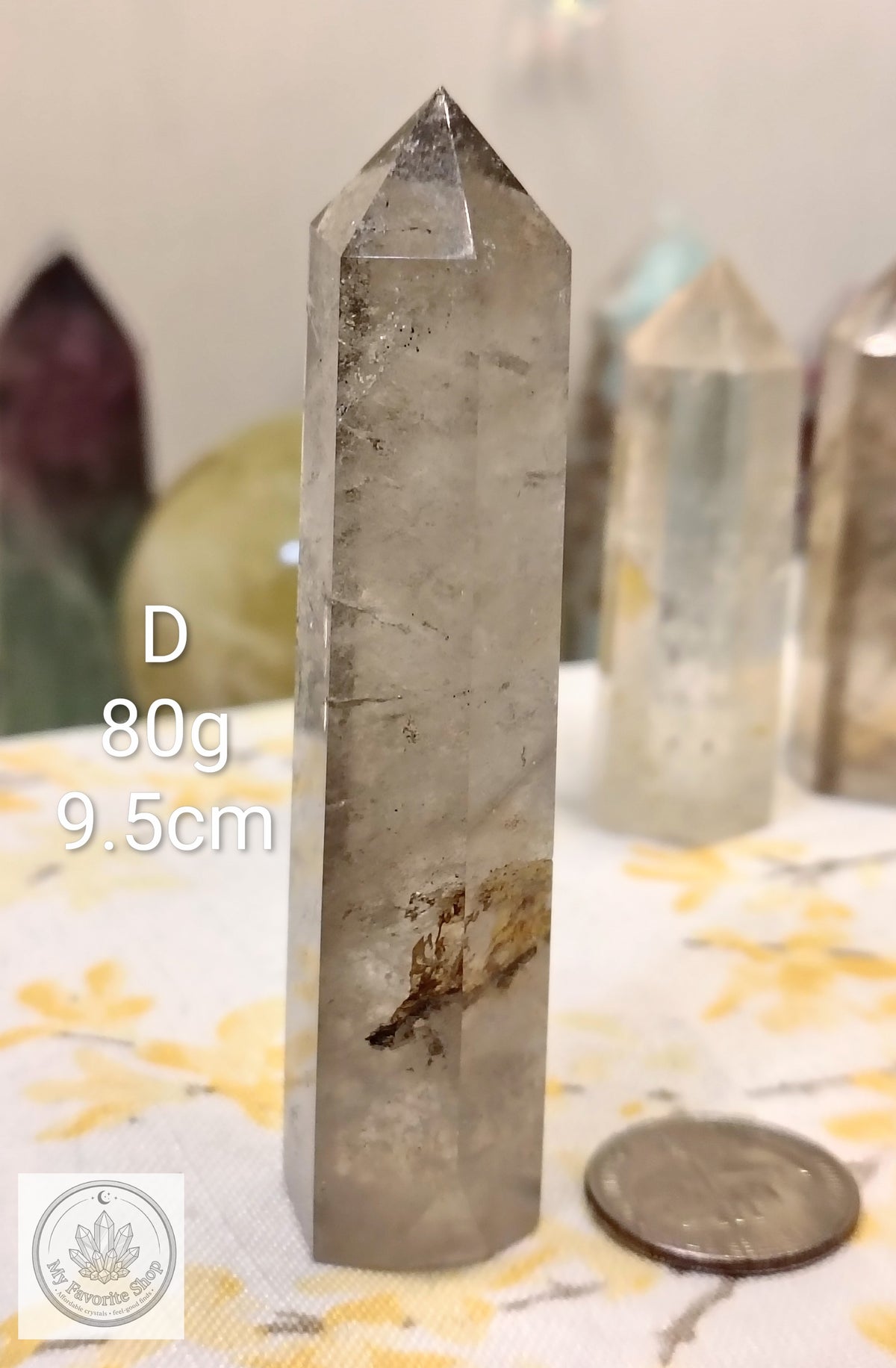 Smoky Quartz Point | Champagne to Deep Cocoa Polished Tower