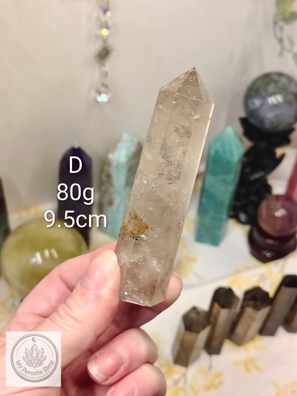 Smoky Quartz Point | Champagne to Deep Cocoa Polished Tower