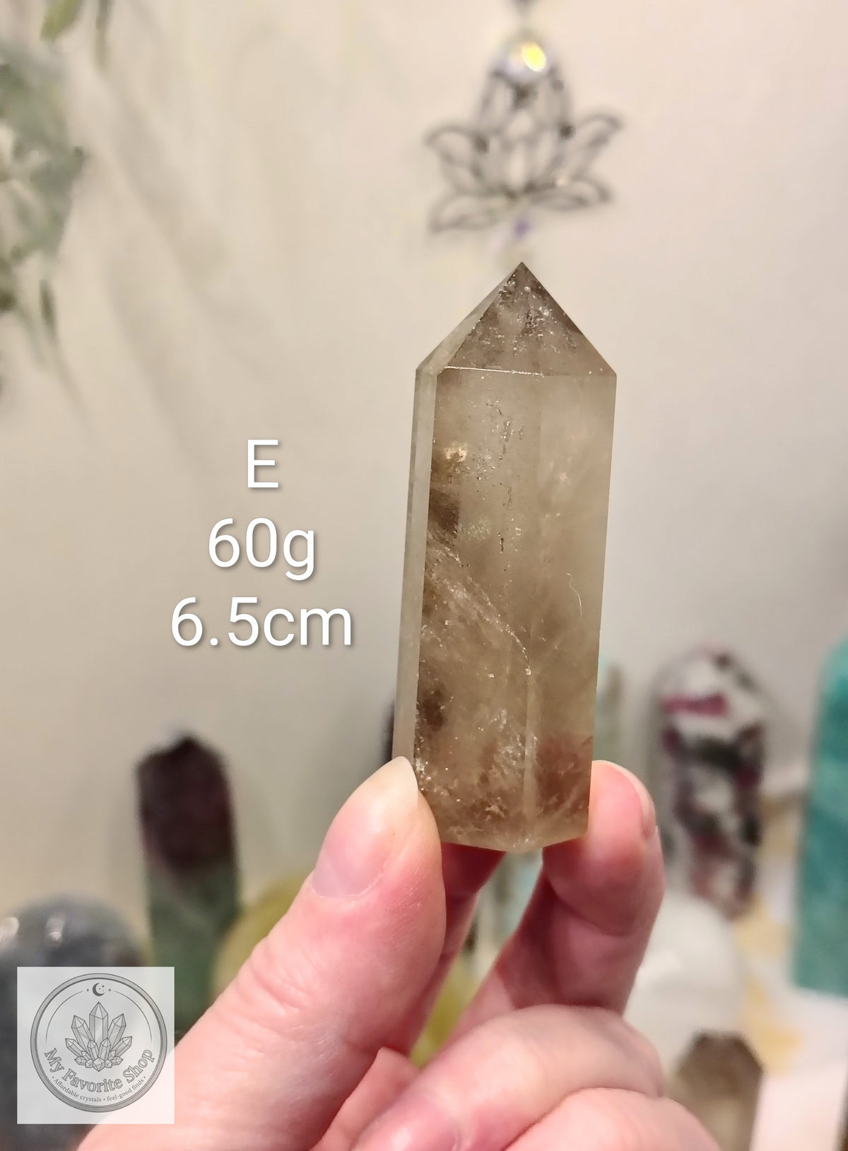 Smoky Quartz Point | Champagne to Deep Cocoa Polished Tower