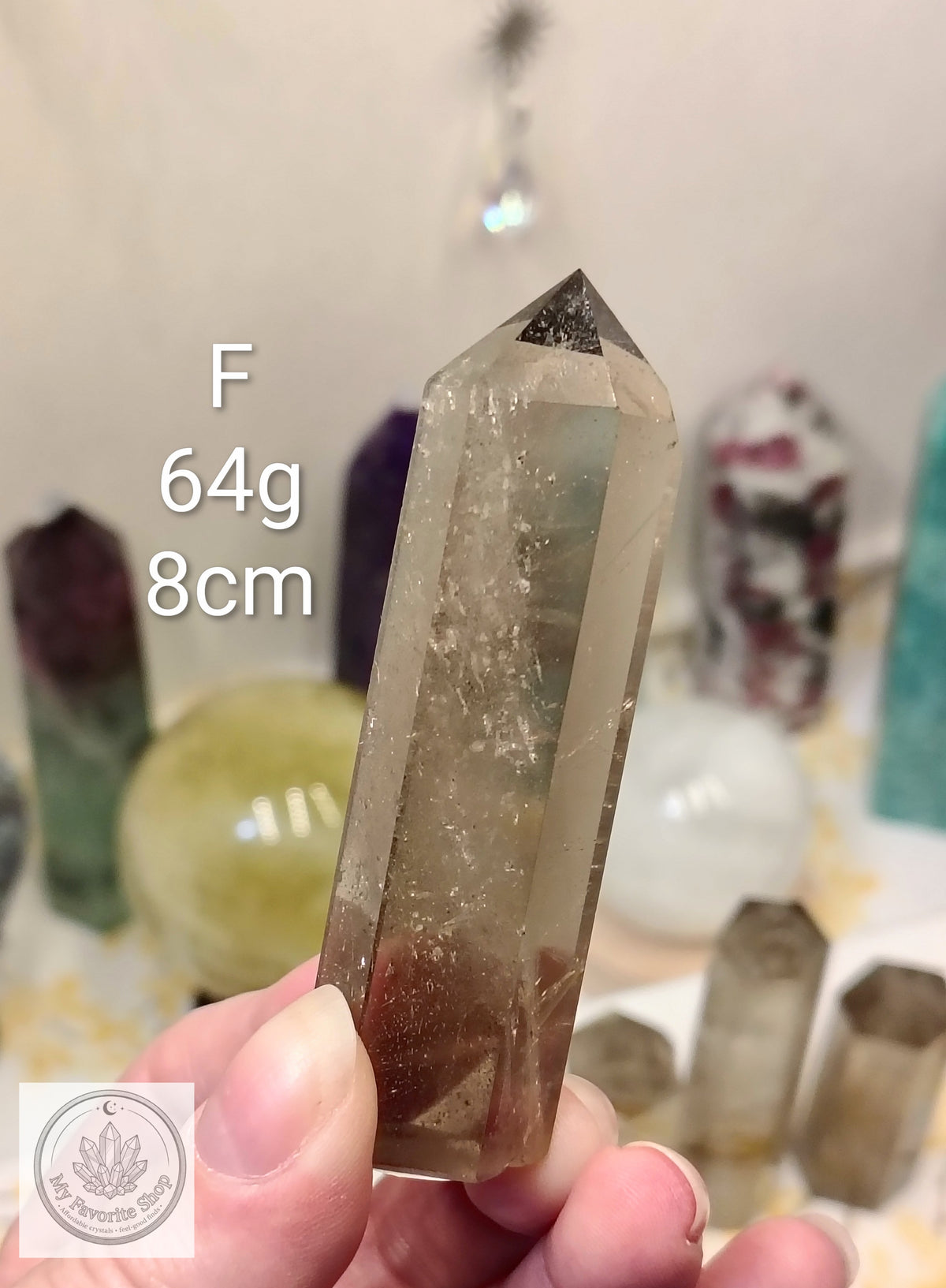 Smoky Quartz Point | Champagne to Deep Cocoa Polished Tower