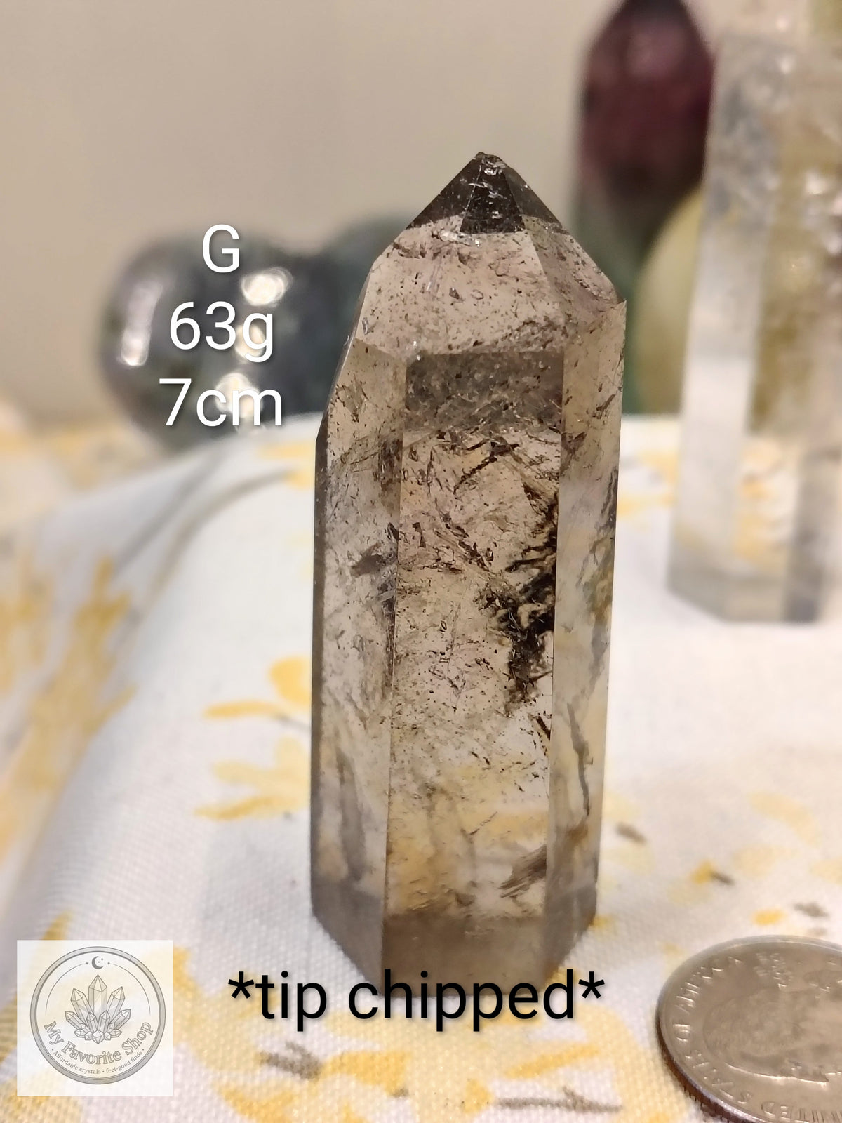 Smoky Quartz Point | Champagne to Deep Cocoa Polished Tower