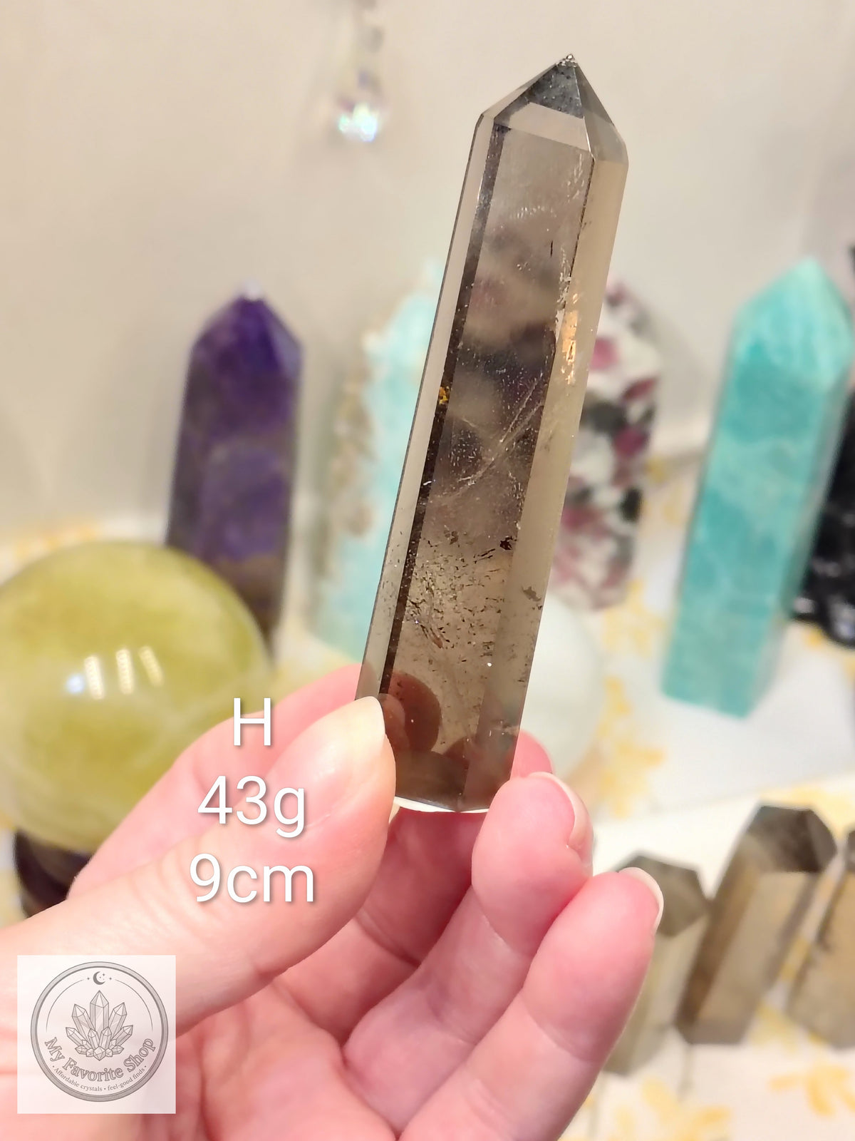 Smoky Quartz Point | Champagne to Deep Cocoa Polished Tower