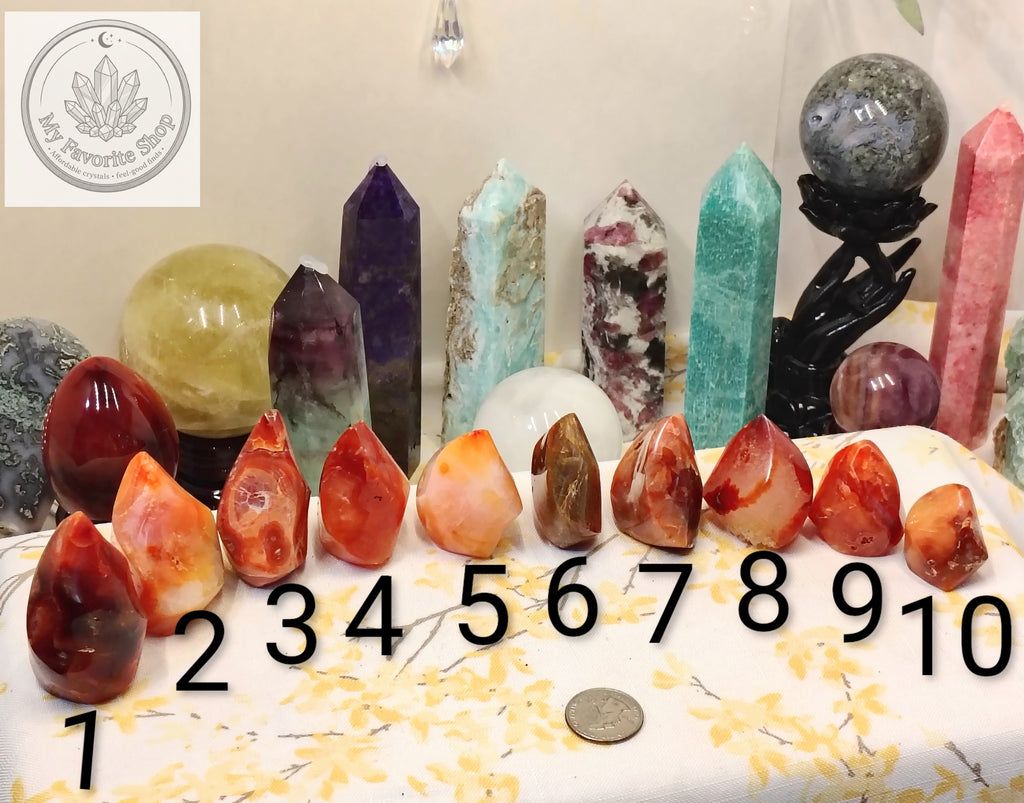 Mini Carnelian Flame Crystal | Choose Your Piece
