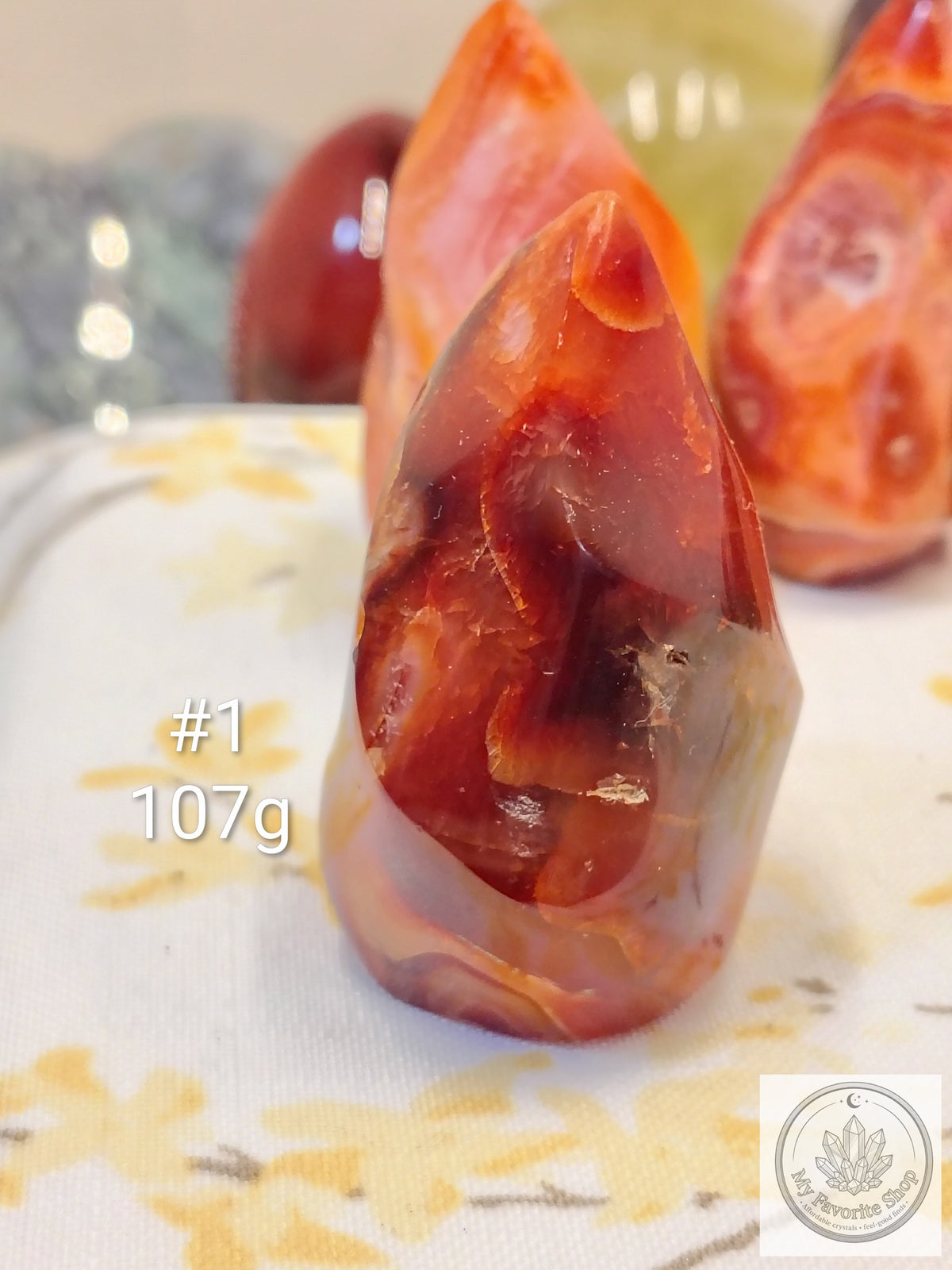 Mini Carnelian Flame Crystal | Choose Your Piece