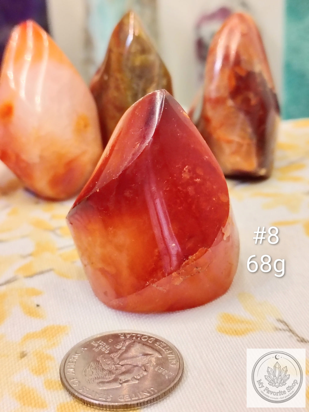 Mini Carnelian Flame Crystal | Choose Your Piece