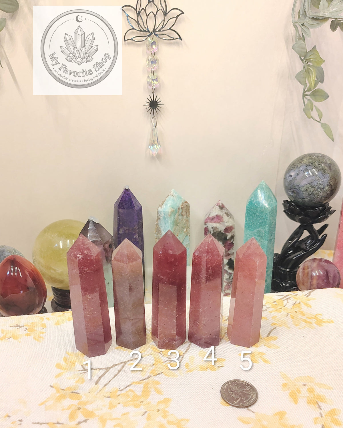 Strawberry Quartz Points / Mini Towers - Choose Your Piece
