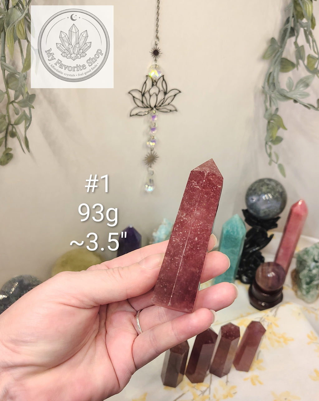 Strawberry Quartz Points / Mini Towers - Choose Your Piece