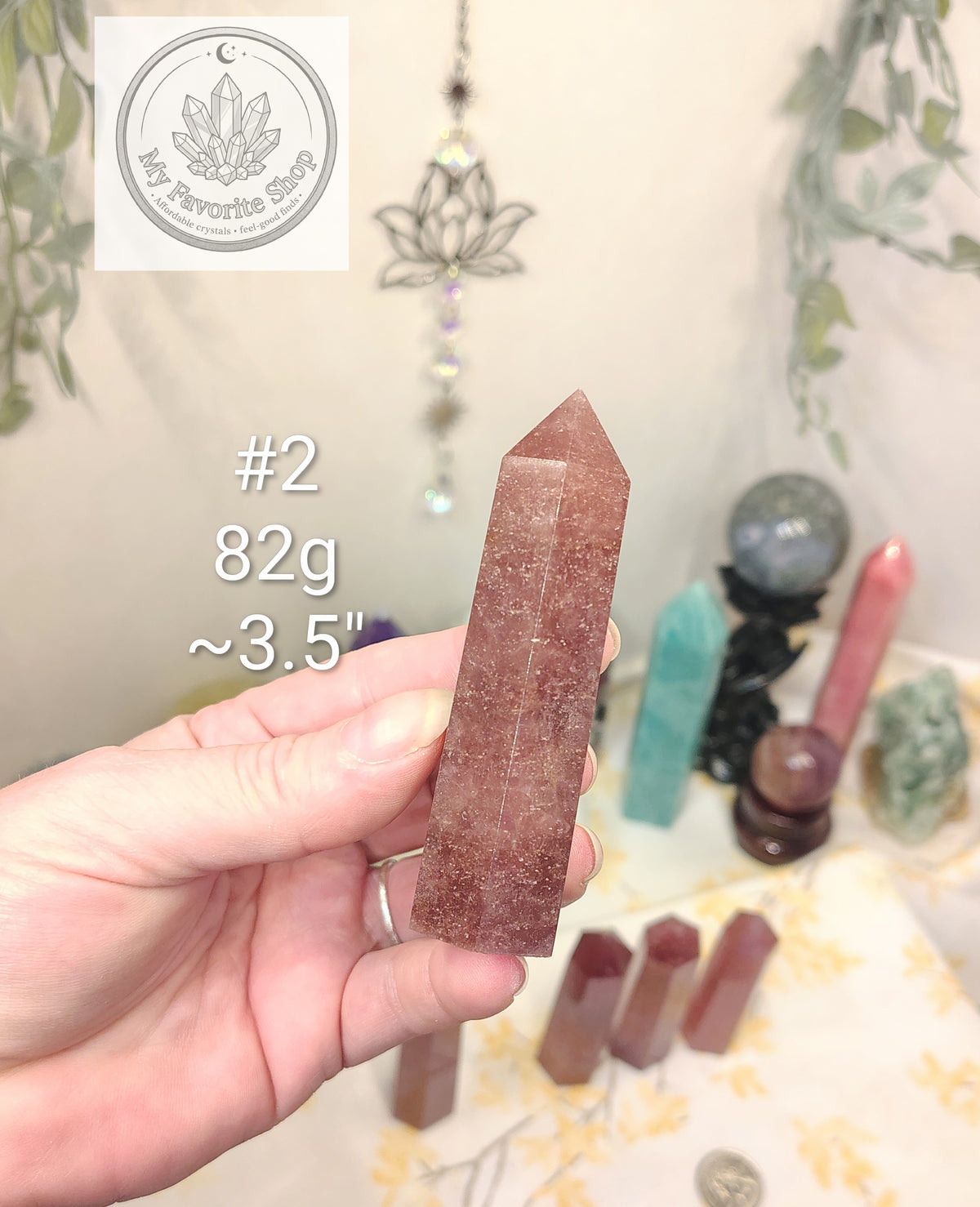 Strawberry Quartz Points / Mini Towers - Choose Your Piece