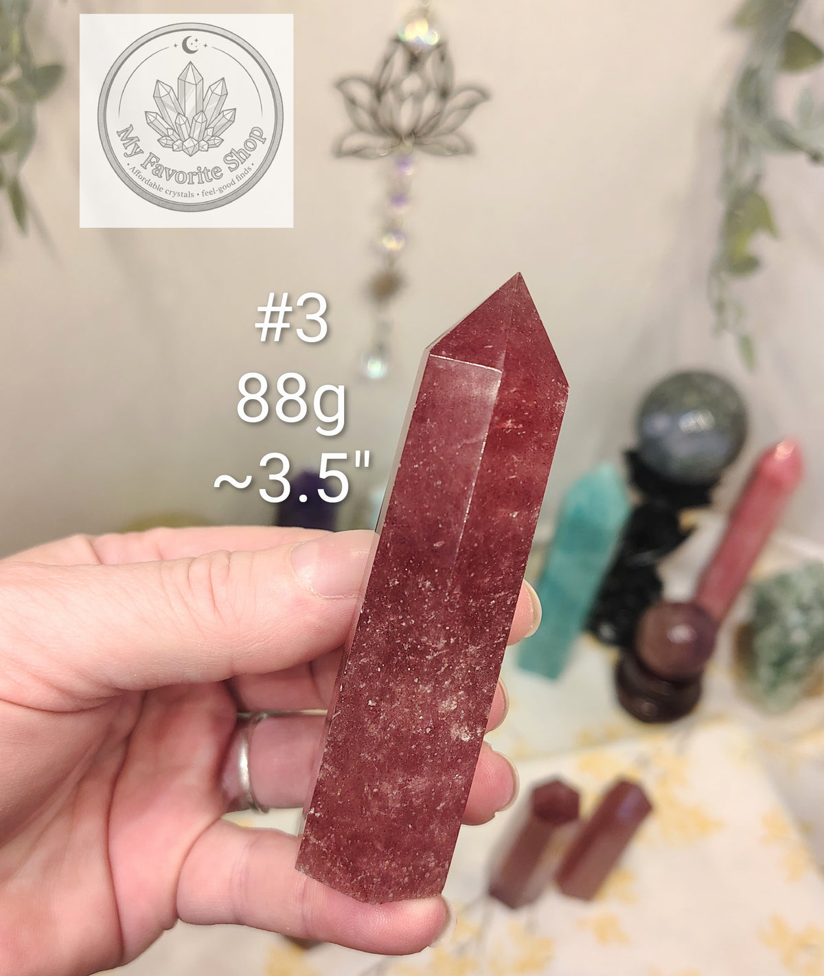Strawberry Quartz Points / Mini Towers - Choose Your Piece