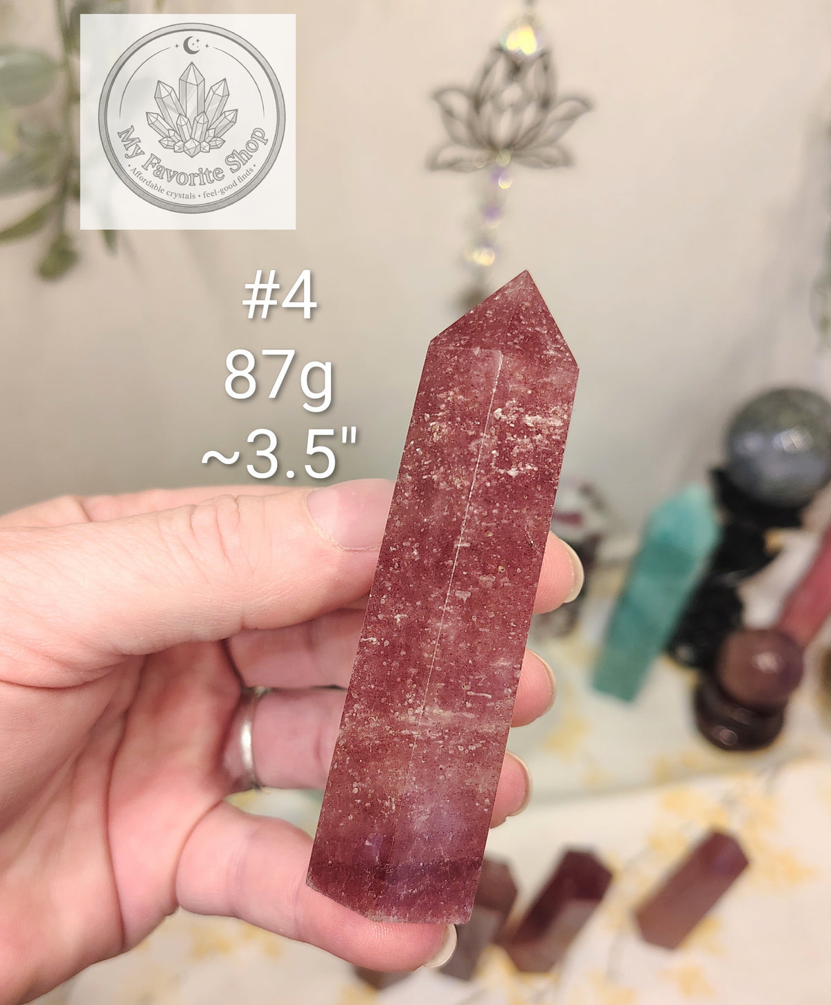 Strawberry Quartz Points / Mini Towers - Choose Your Piece