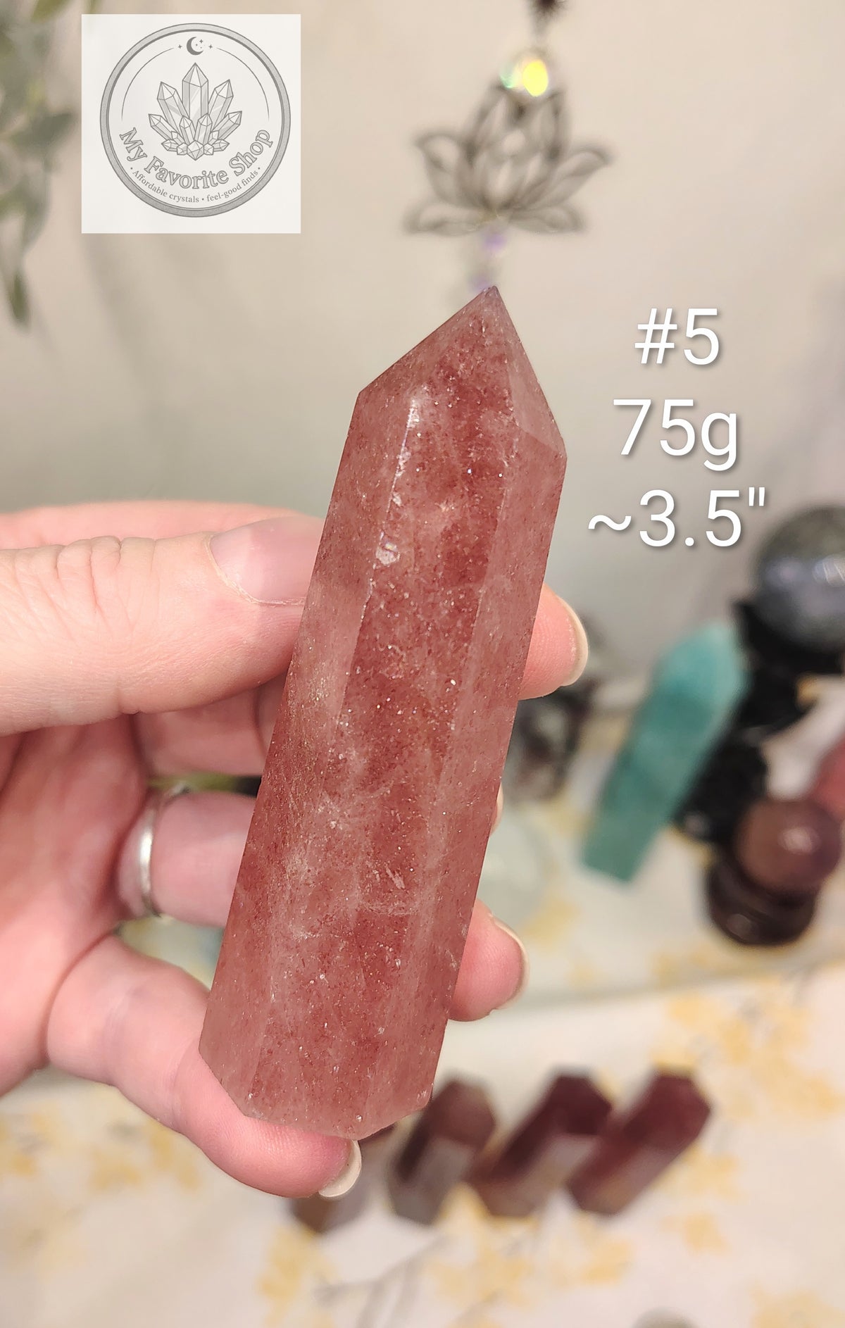 Strawberry Quartz Points / Mini Towers - Choose Your Piece