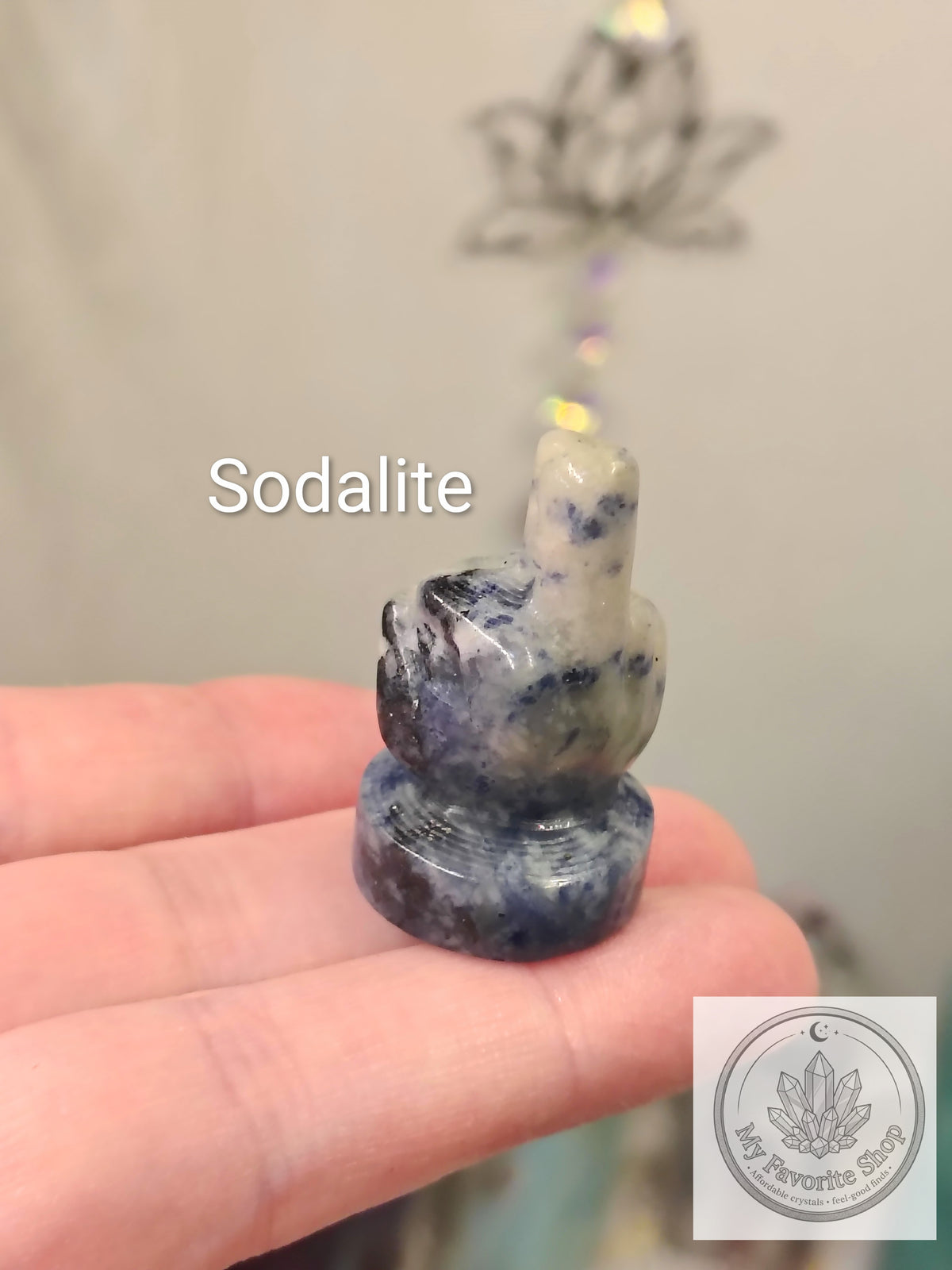 Mini Crystal Middle Finger Carvings – Cheeky Gemstone Statues