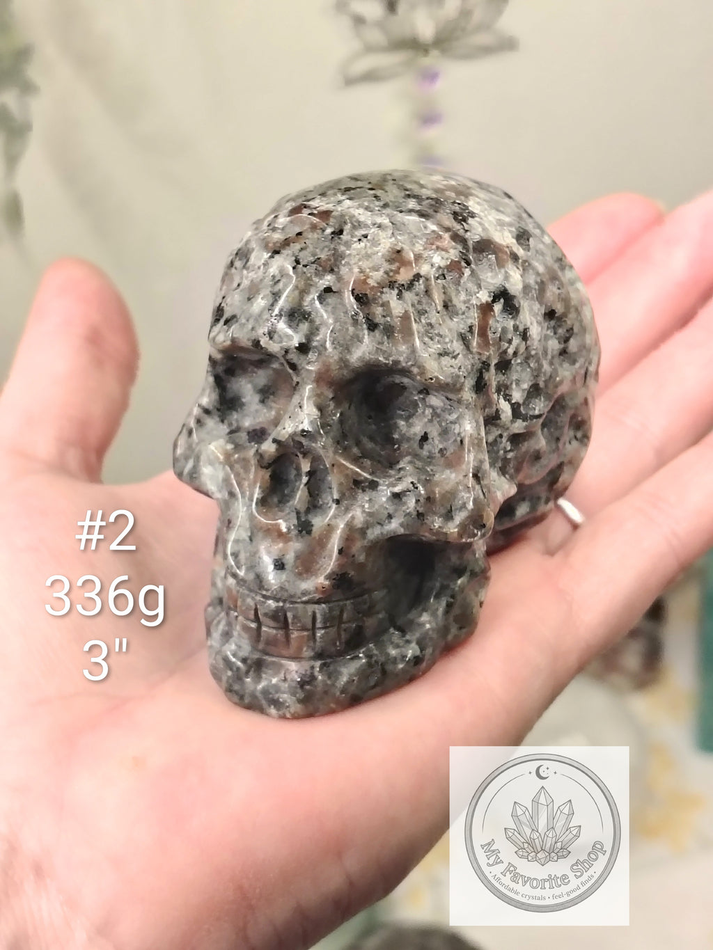 Emberlite (Yooperlite) Skull Carvings – 3" UV Reactive