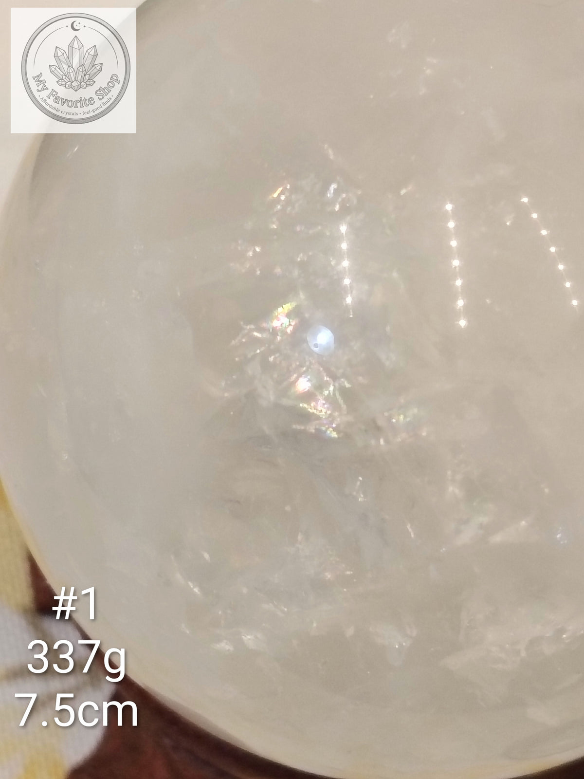 Natural Milky Quartz Crystal Spheres with Hidden Rainbows