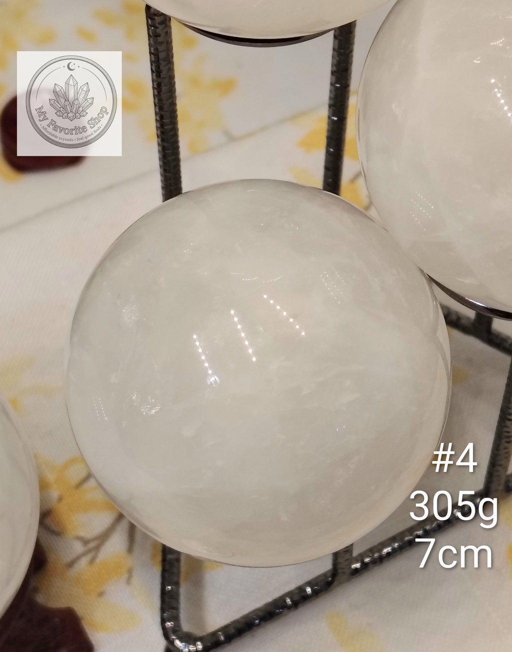 Natural Milky Quartz Crystal Spheres with Hidden Rainbows