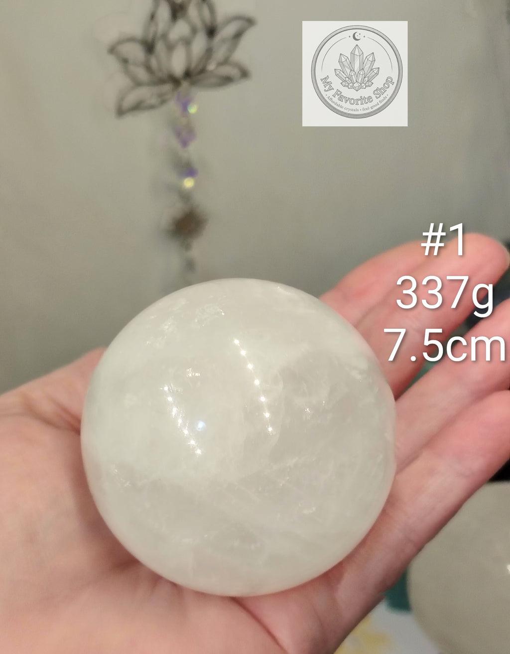 Snow Quartz Spheres with Internal Rainbow Shimmers