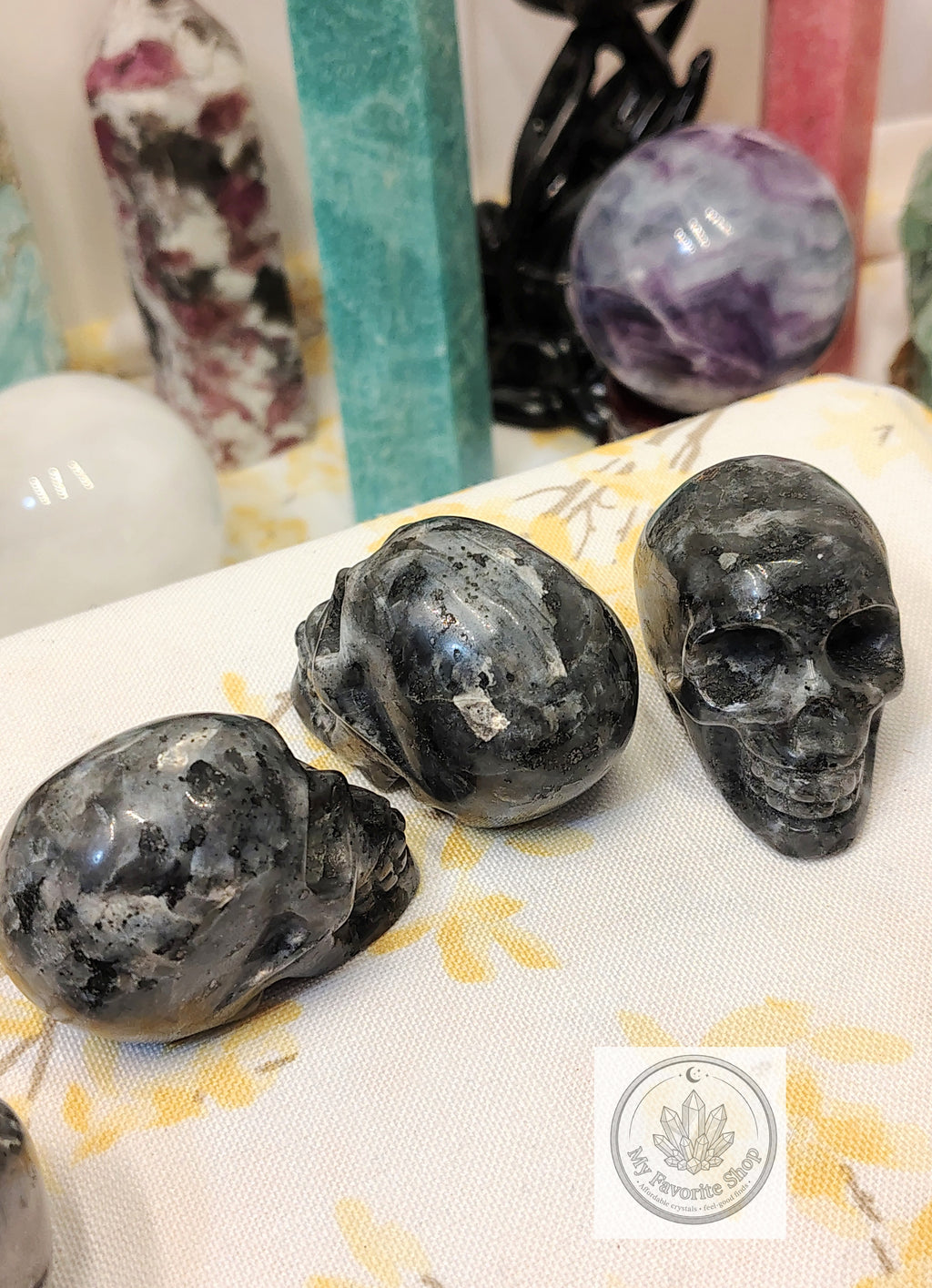 Larvikite Skull Carving – Intuitively Chosen