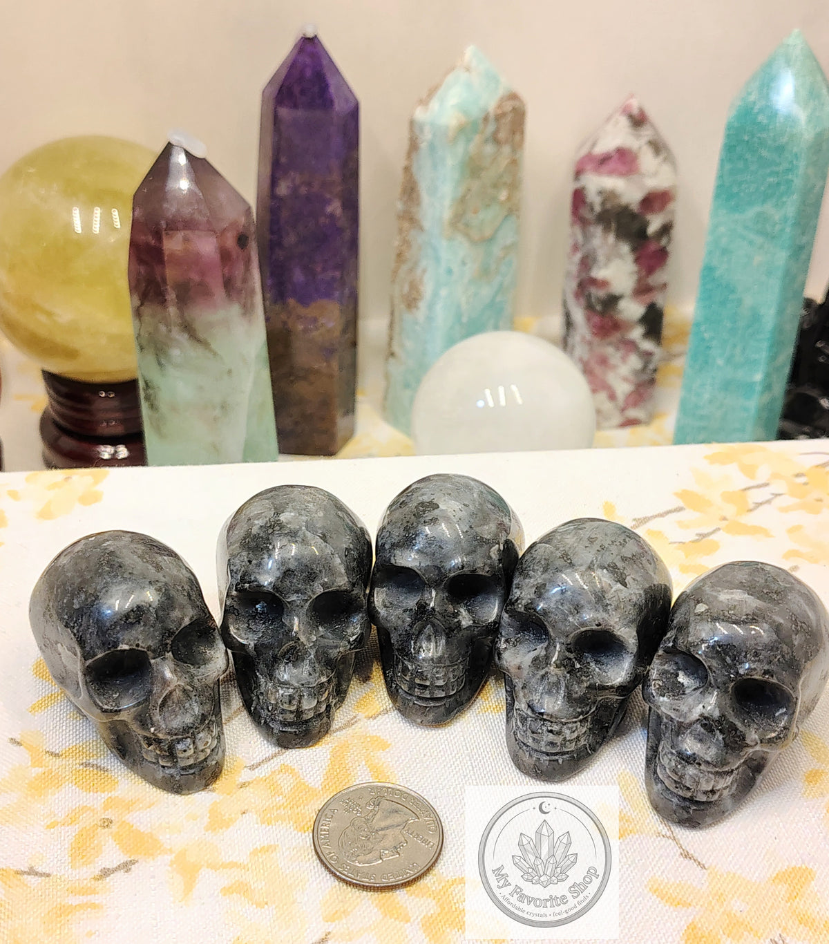 Larvikite Skull Carving – Intuitively Chosen