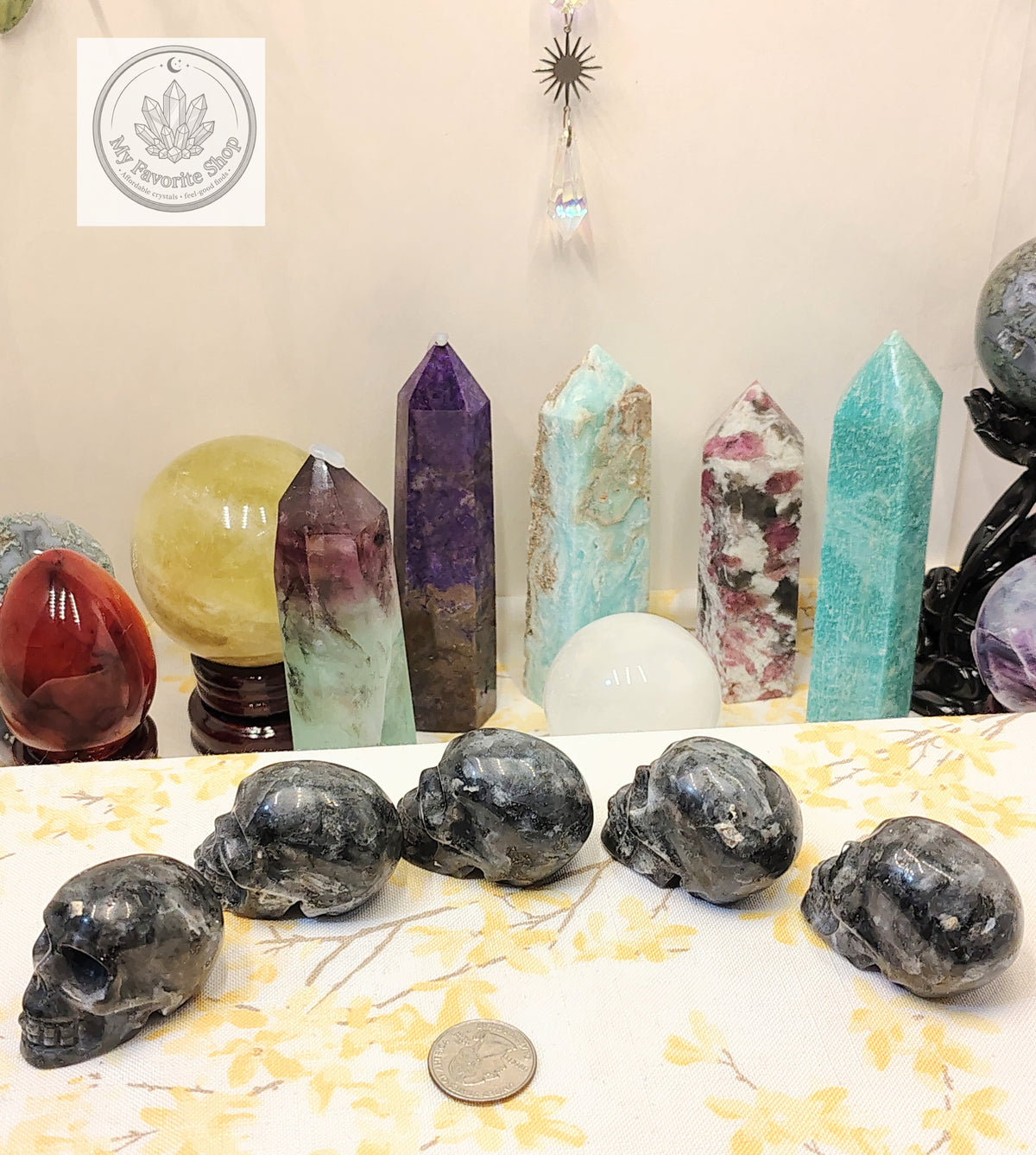 Larvikite Skull Carving – Intuitively Chosen