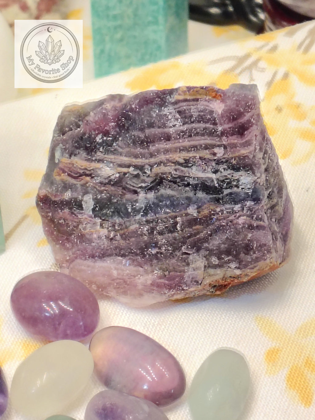 Fluorite Collector’s Set – Towers, Sphere, Raw Stones & Tumbles
