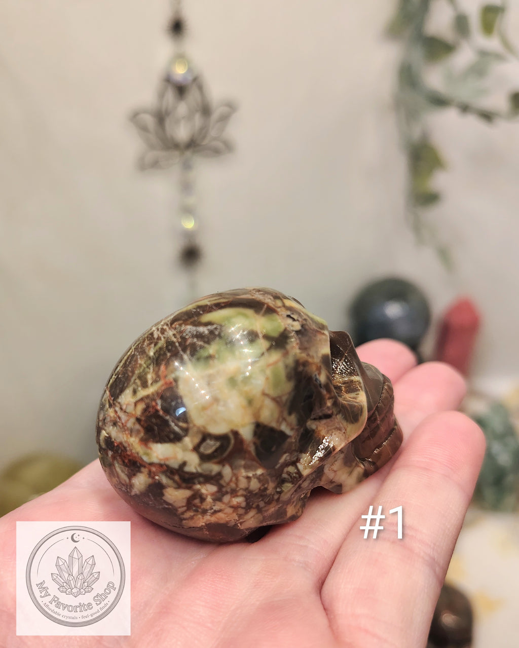 Money Agate Skull Carvings – Earthy Patterns and Individual Character