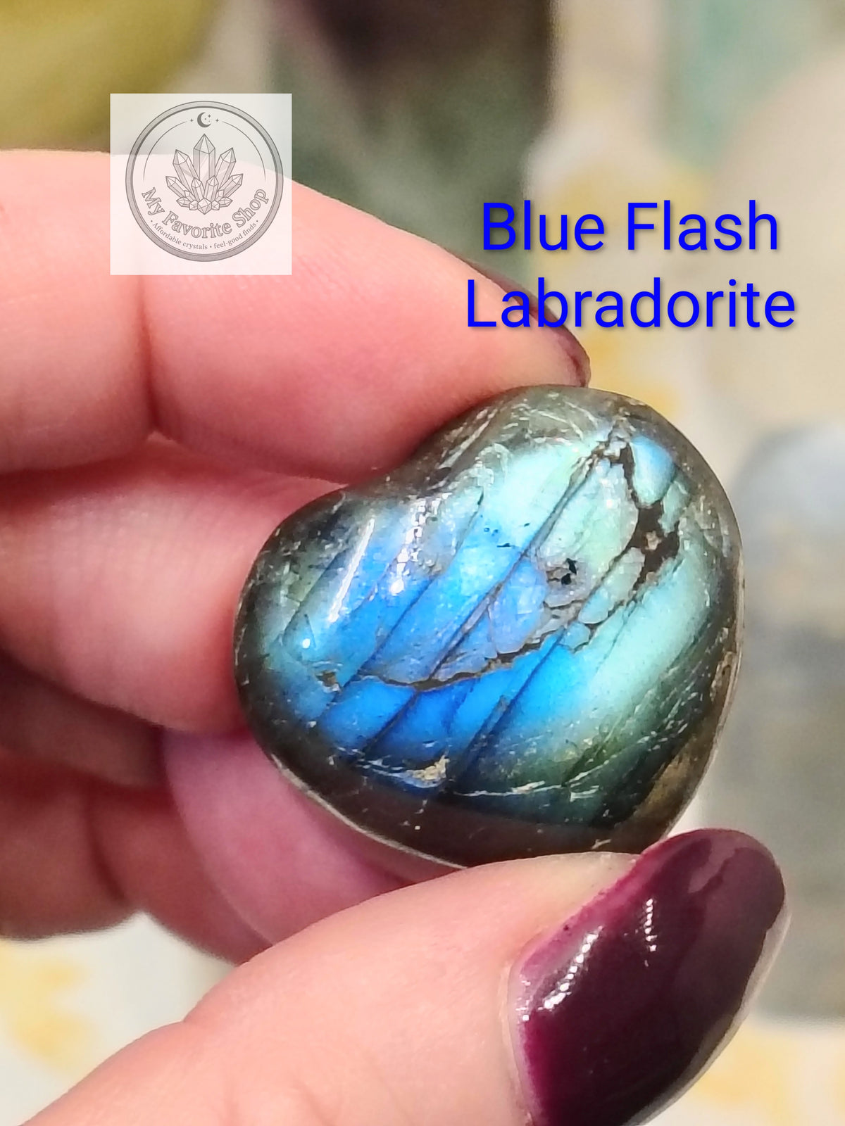 Blue Crystal Bundle – Points, Apatite Sphere & Labradorite Heart