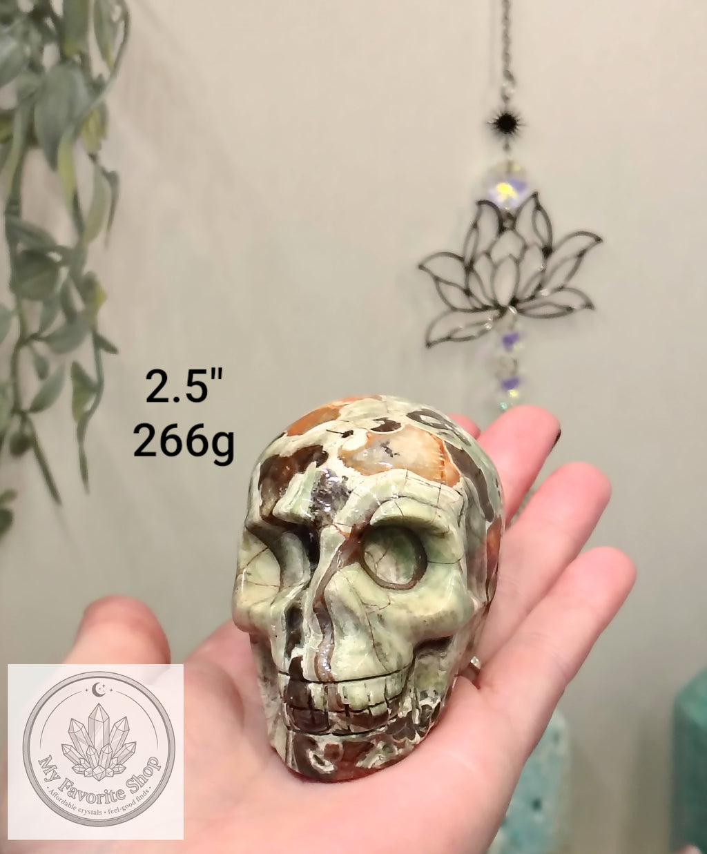 Money Agate Skull Carvings | Approx. 2.5–3 Inches